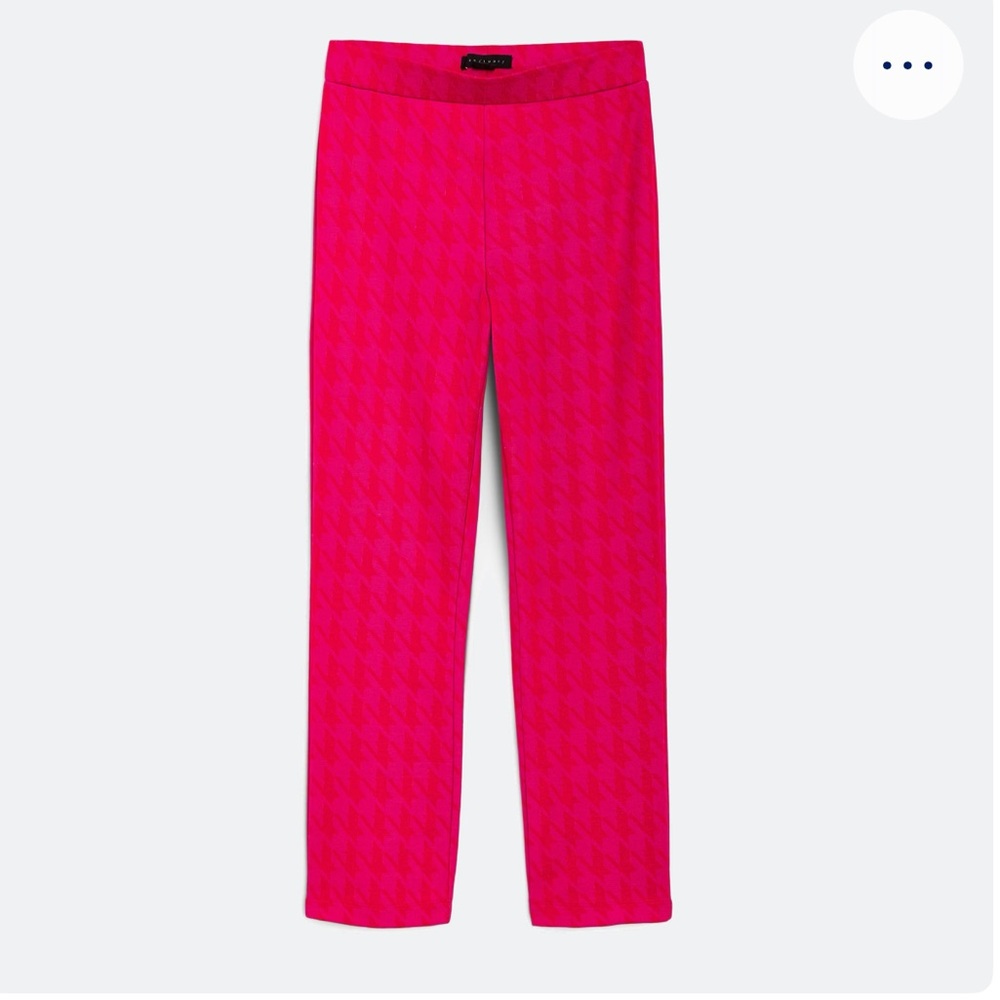 Sanctuary Red Houndstooth Cropped Pants